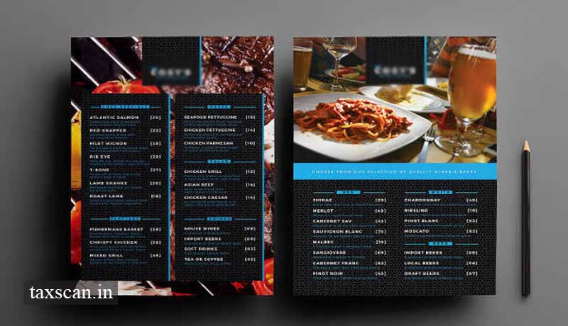 Restaurant Services - Menu Card - Taxscan