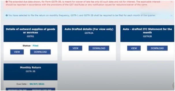 GSTR 2B - 4 GSTR 2B - 5 -Download Excel - Json File - GSTR 2B - GST Portal - Taxscan