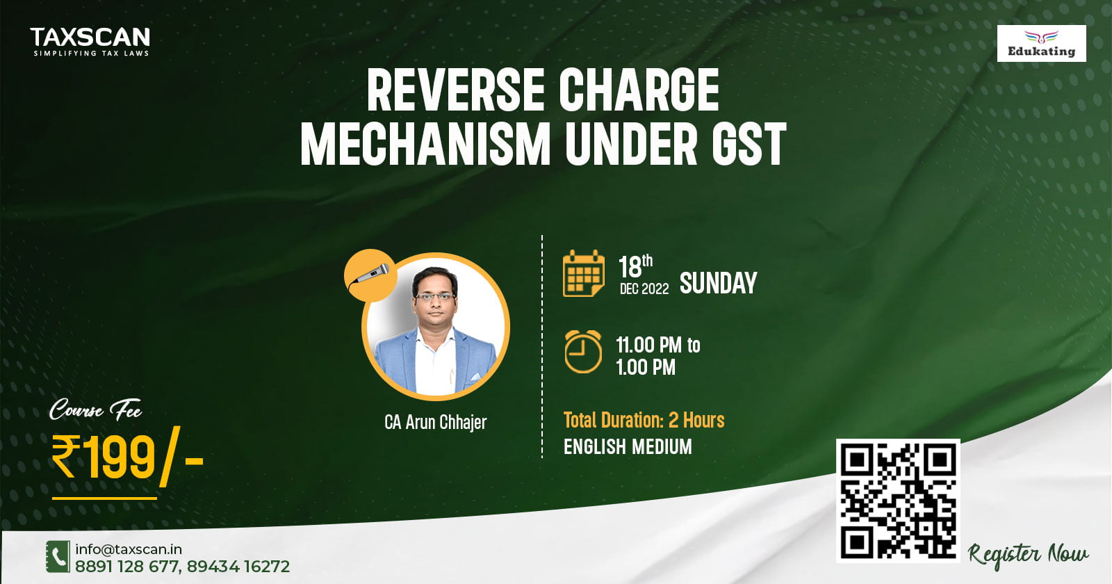 Reverse Charge Mechanism - GST - taxscanacademy - taxscan