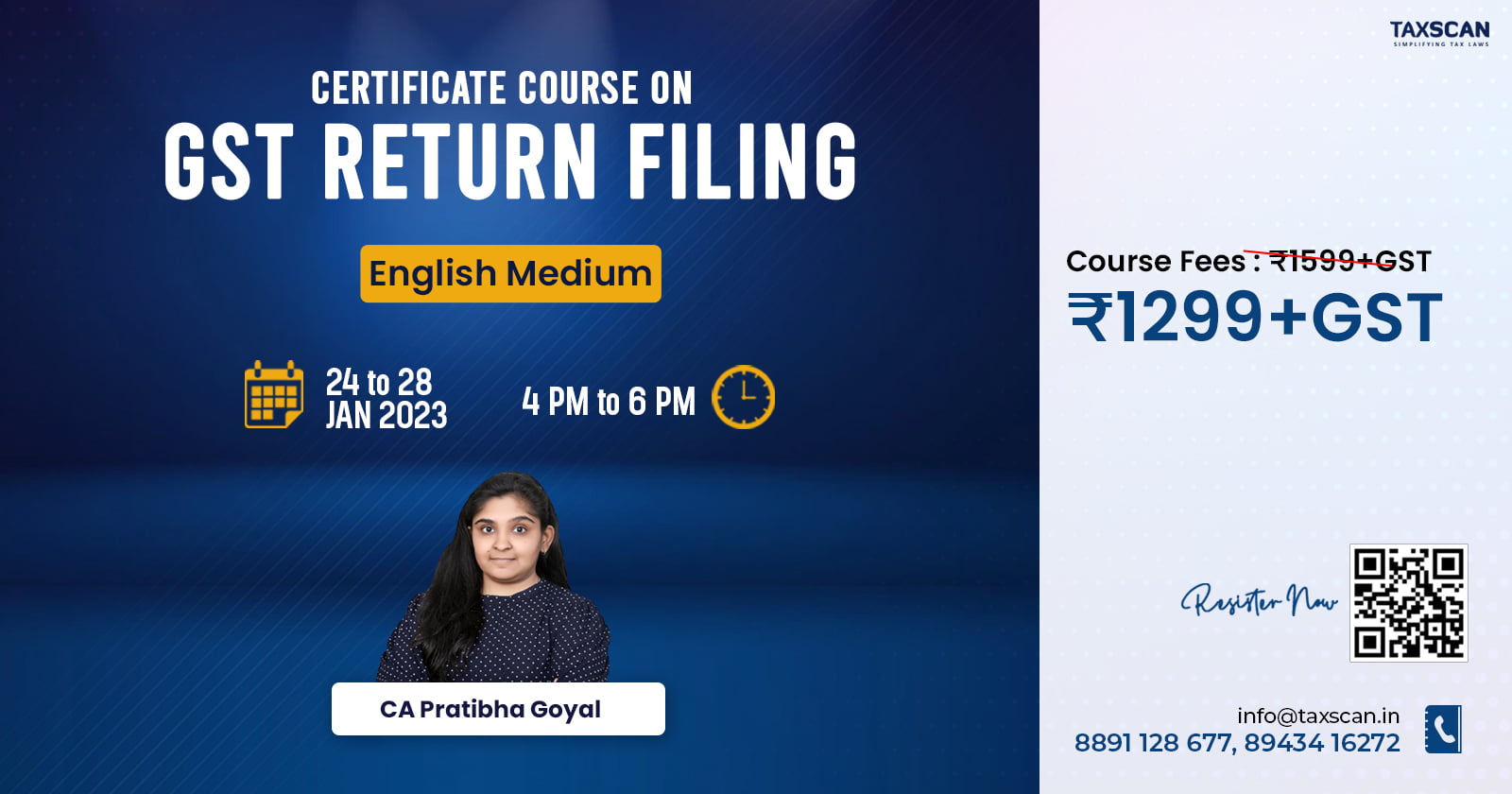 Certificate Course - Certificate Course on GST Return Filing - GST Return Filing - GST Return - GST - online certificate course - GST Course - Certificate Course 2023 - taxscan academy