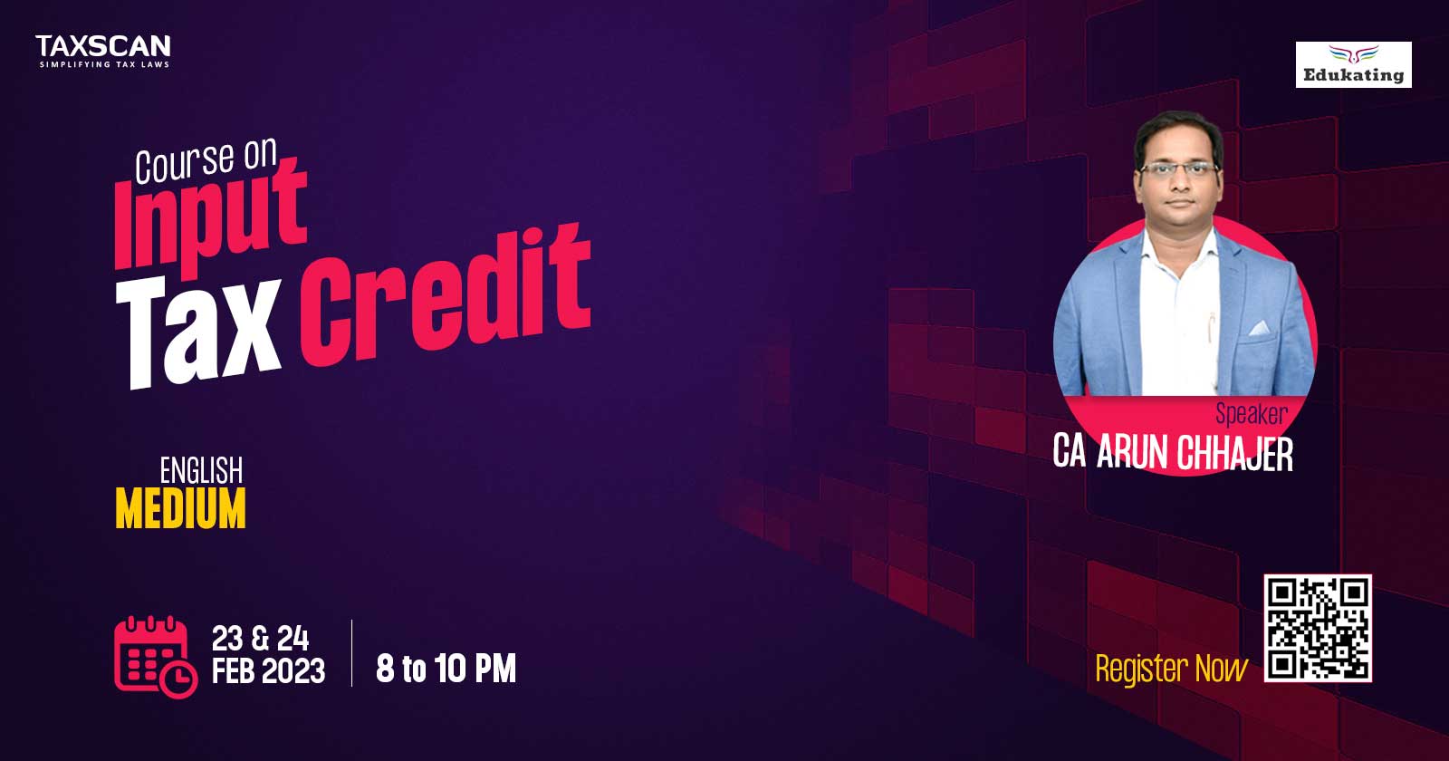 COURSE - INPUT TAX CREDIT - taxscanacademy - taxscan COURSE - INPUT TAX CREDIT - taxscanacademy - taxscan