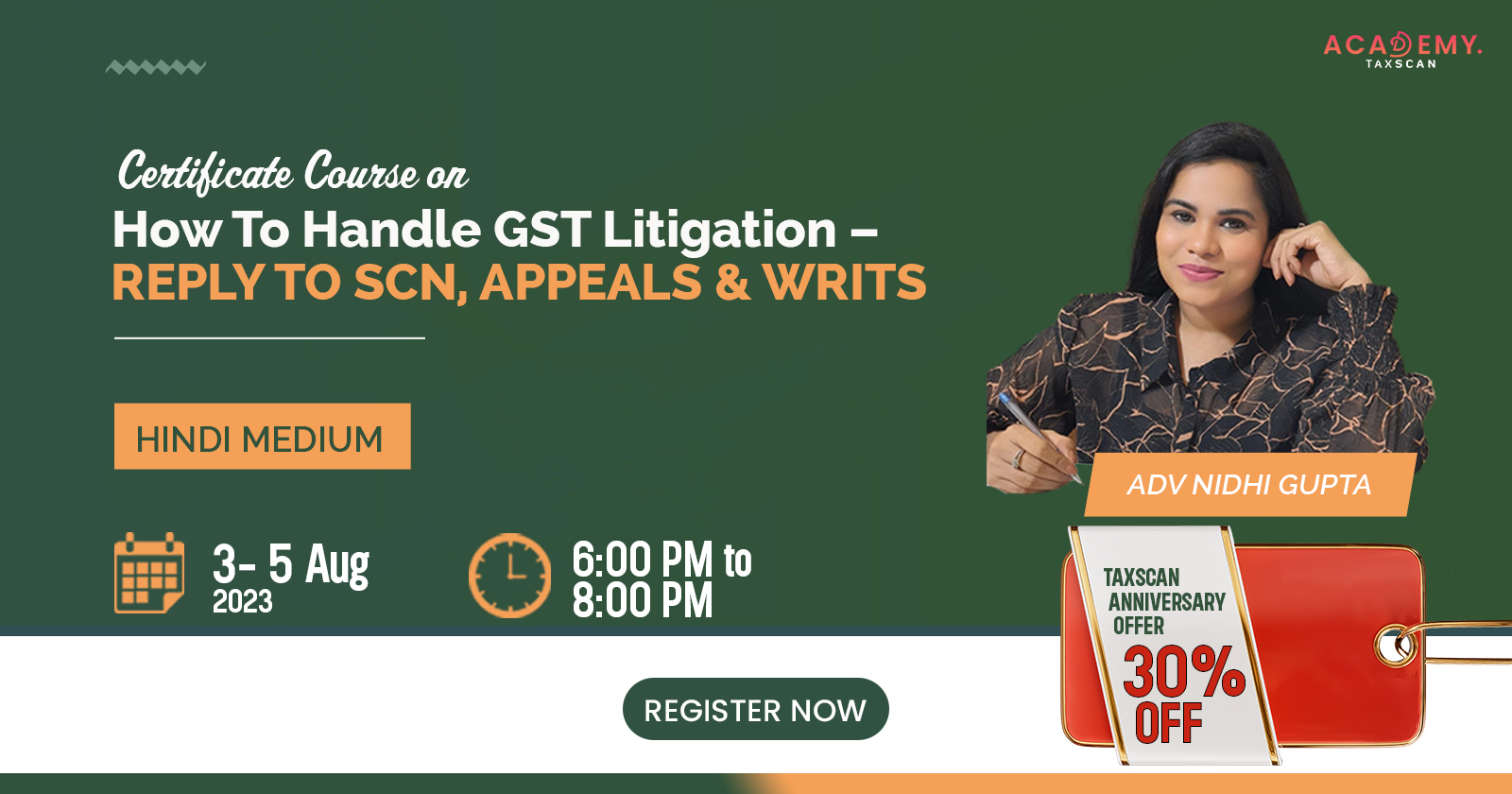 Certificate Course - How To Handle GST Litigation - GST Litigation - GST - SCN - Litigation - online certificate course - certificate course 2023 - Taxscan Academy - taxscan