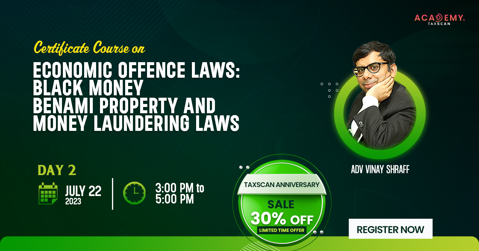 Course on Economic Offence Laws - Economic Offence Laws - Offence Laws- Unraveling Black Money - Benami Property - Money Laundering Laws - taxscan academy