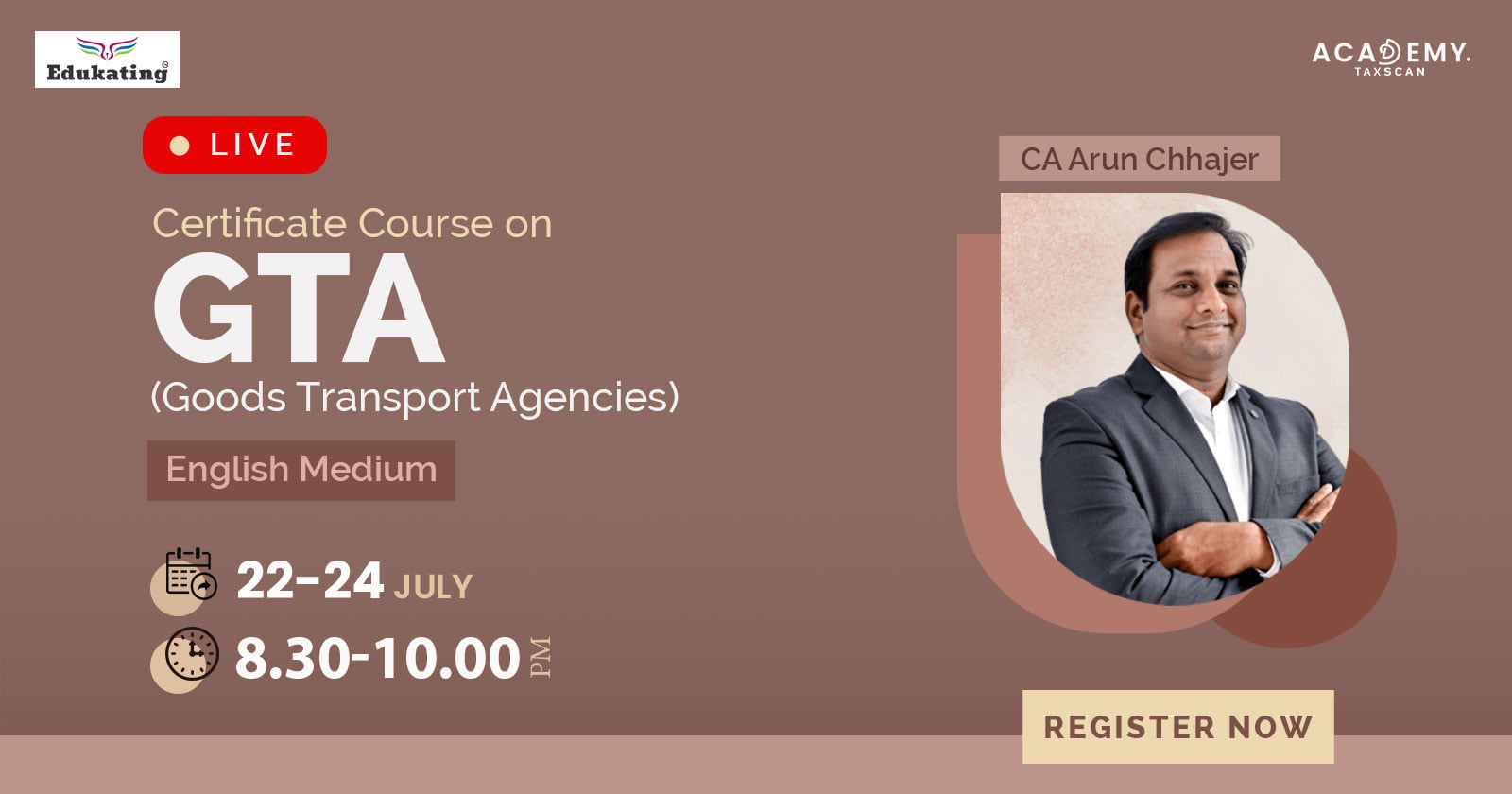 Course on GTA (Goods Transport Agencies) - taxscan academy