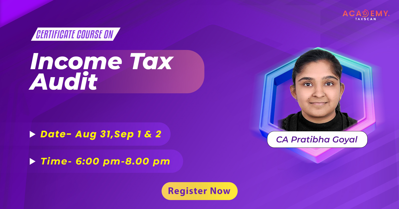 Income Tax Audit - Income Tax Audit - Course on Income Tax Audit - Income Tax Audit course - online certificate course - certificate course - online certificate course 2023  - Taxscan Academy