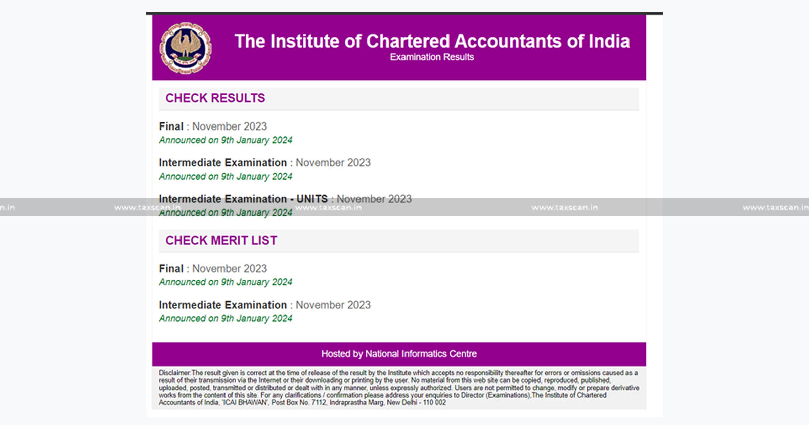 ICAI Announces Nov 2023 CA Final and Inter Exam Results - Welcomes 8,650 New CAs - TAXSCAN